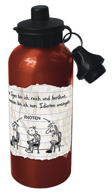 Gregs Tagebuch Trinkflasche Von Idioten umzingelt! ROT