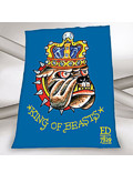 Ed Hardy Fleecedecke King of Beasts Blau