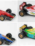 Formel 1 Rennwagen ( Metall ) mit R�ckziehmotor 4er Set