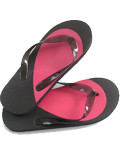 Freizeit- Badesandalen Schwarz Rot
