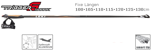 LEKI Nordic Walking St�cke Smart Titanium Trigger S Shark