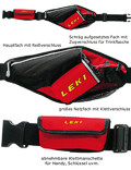 LEKI Waist Bag G�rteltasche Bauchtasche Schwarz-Rot