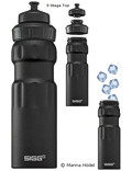 SIGG Trinkflasche 0.75 l Wide Mouth Sport Schwarz