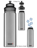 SIGG Trinkflasche 0.75 l Wide Mouth Slim Silber