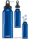 SIGG Trinkflasche 1.5 l Wide Mouth Traveller Dunkelblau
