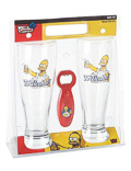Simpsons Homer Weizen-Glas-Set + Flaschen�ffner