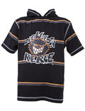 Wilde Kerle Kapuzen T-Shirt Schwarz Orange