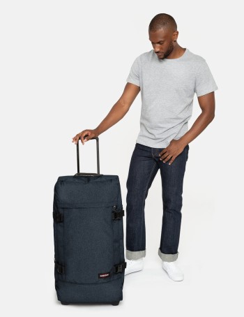 Eastpak Trolley Koffer mit TSA Schloss »Tranverz L« Triple Denim Blau