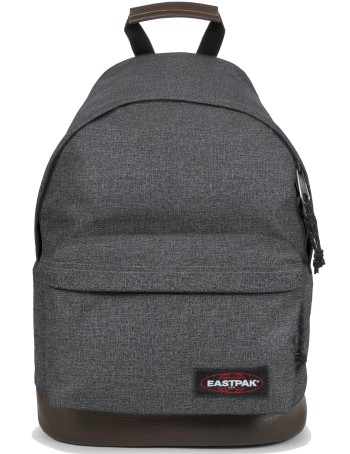 Eastpak Rucksack mit Lederboden »Wyoming« Black Denim Grau
