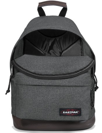 Eastpak Rucksack mit Lederboden »Wyoming« Black Denim Grau