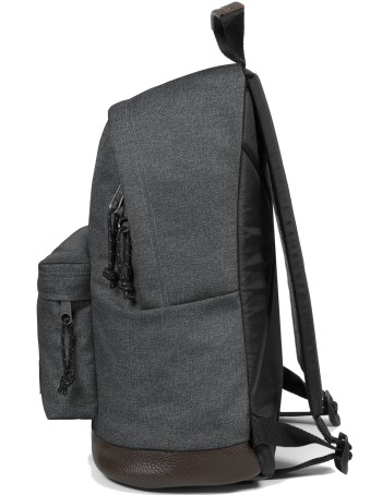 Eastpak Rucksack mit Lederboden »Wyoming« Black Denim Grau