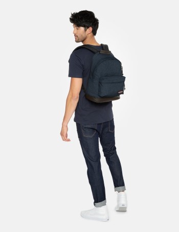 Eastpak Rucksack mit Lederboden »Wyoming« Triple Denim Blau