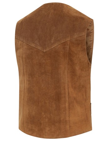 Stars & Stripes Herren Weste Leder »ALABAMA« Braun