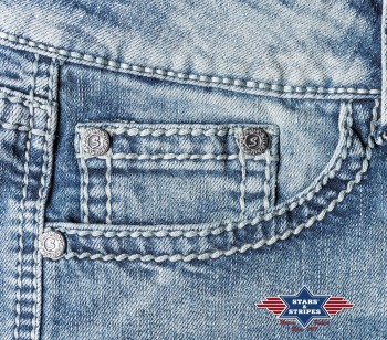 Stars & Stripes Western Damen Bootcut-Jeans »LEXI« Stone-Wash