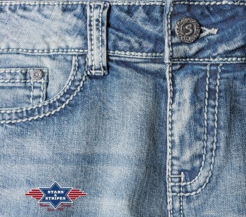 Stars & Stripes Western Damen Bootcut-Jeans »LEXI« Stone-Wash