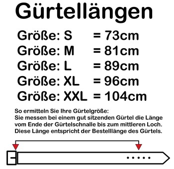 Stars & Stripes Westerngürtel Leder »STONE-1« Braun