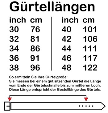 Stars & Stripes Westerngürtel Leder »WG-112«