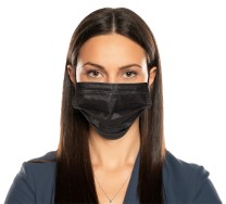 Mundschutz Nasenschutz Maske Einweg 3-lagig Schwarz 10 Stück