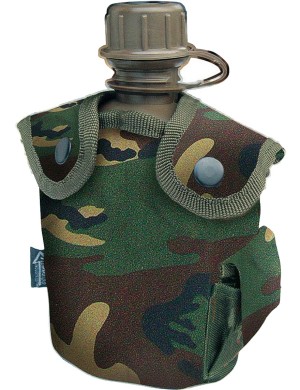 Feldflasche Outdoor Army Trink Flasche ca. 0.8 L Camouflage Woodland