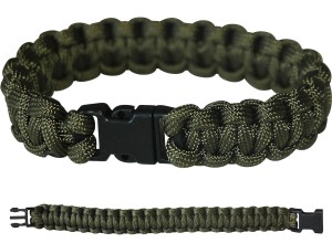 PARACORD Survival Militär Armband Kunststoff-Schließe Grün Oliv