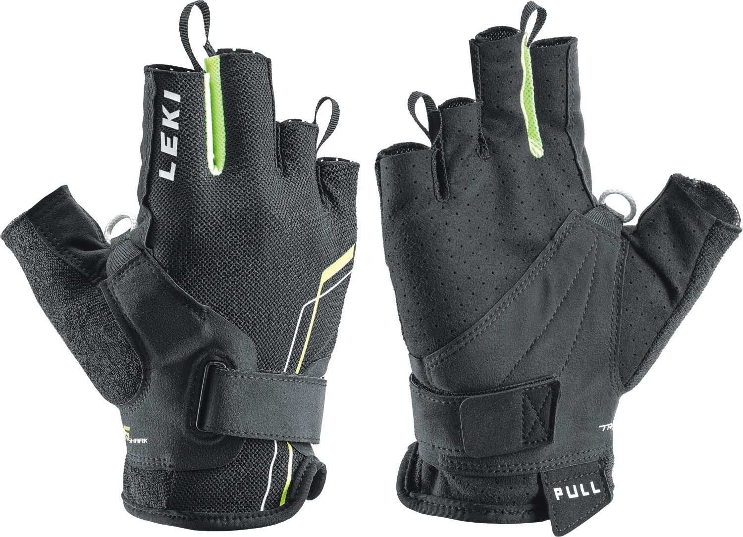LEKI Handschuhe »Nordic Breeze Shark Short« Schwarz Gelb Weiß
