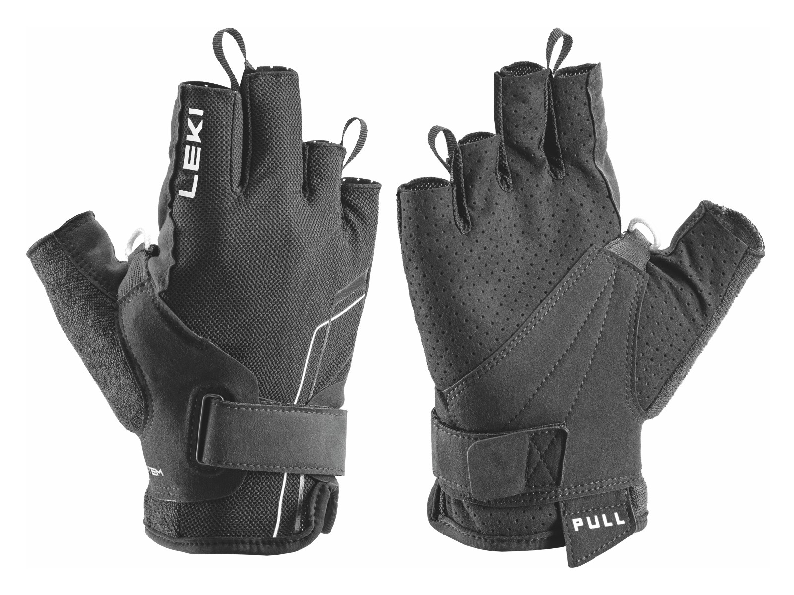 LEKI Handschuhe »Nordic Breeze Shark Short« Schwarz Weiß