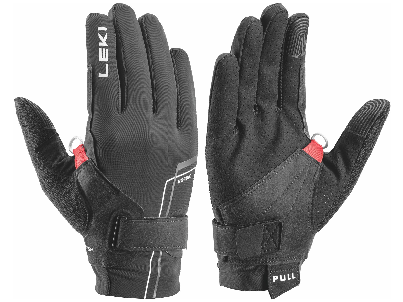 LEKI Handschuhe »Nordic Move Shark« Schwarz Weiß