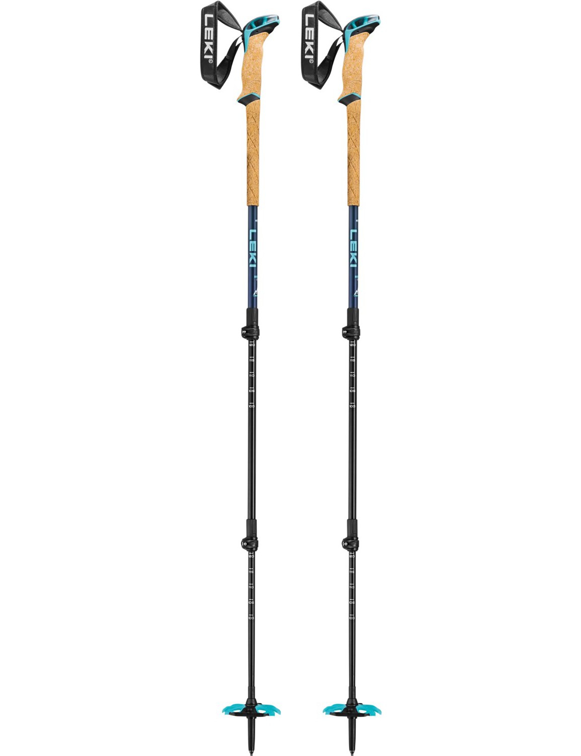 LEKI Skistöcke Wintertouren »Bernina Lite 3« Denimblue-Darkblue-Mint