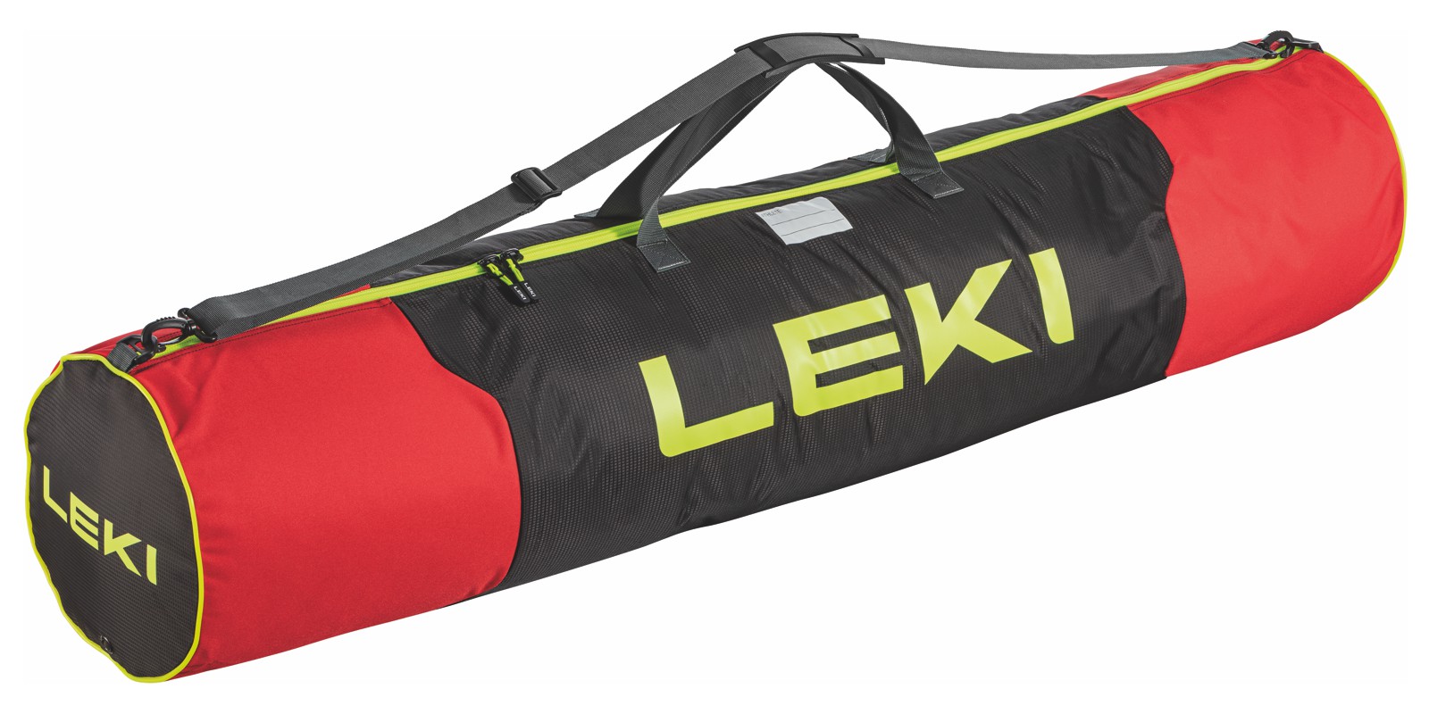 LEKI Trainer Stocktasche Pole Bag Red-Black-Neonyellow bis 15 Paar