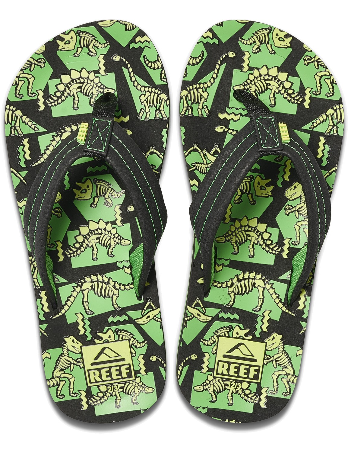 REEF Boys Kinder-Sandalen Sandels »AHI« Dinosaurs Glow