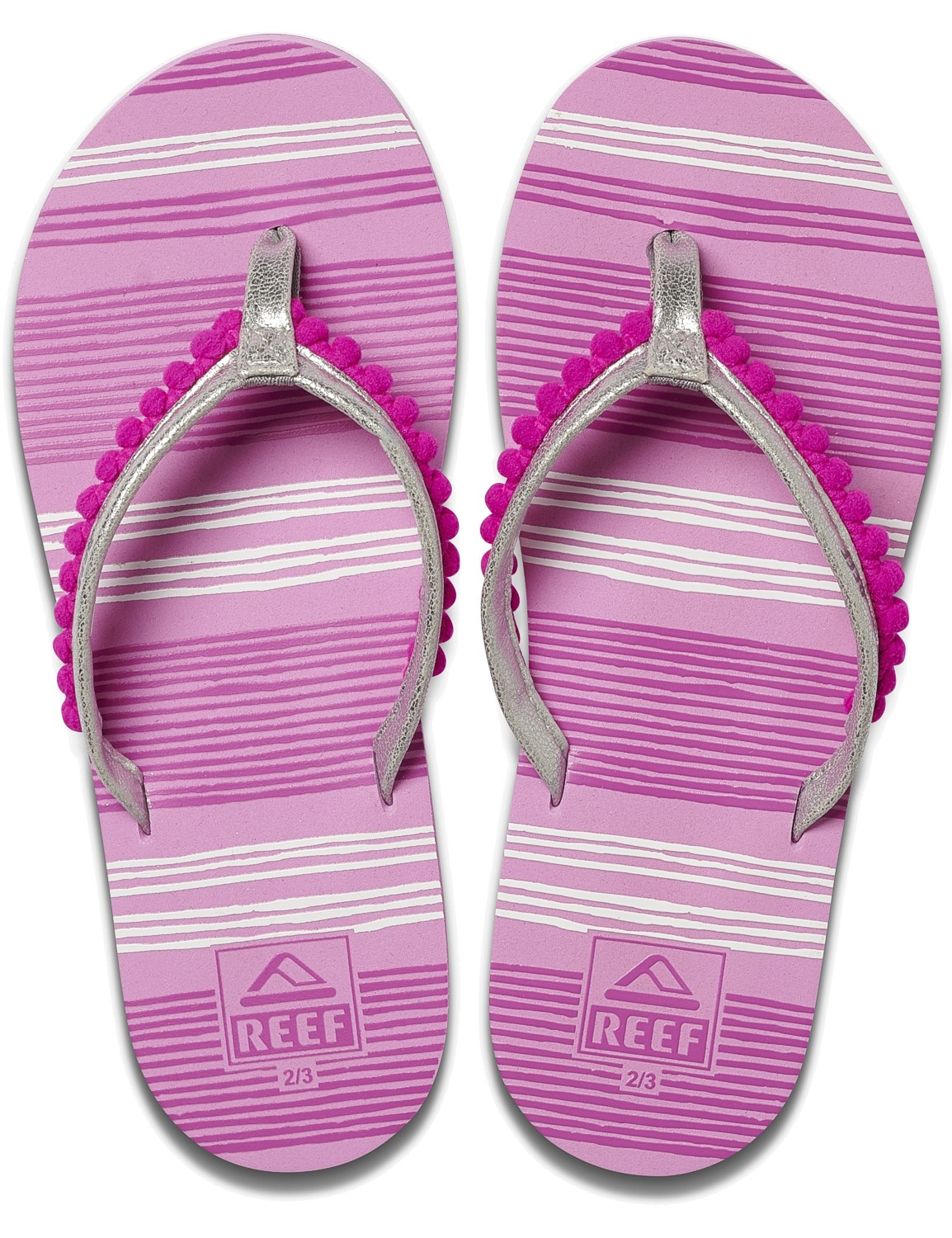 REEF Girls Kinder-Sandalen Sandels »AHI« Pom Pom Orchid