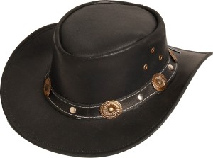 Rugged Earth Leder Westernhut Cowboyhut »Reno Kids Hat« Schwarz