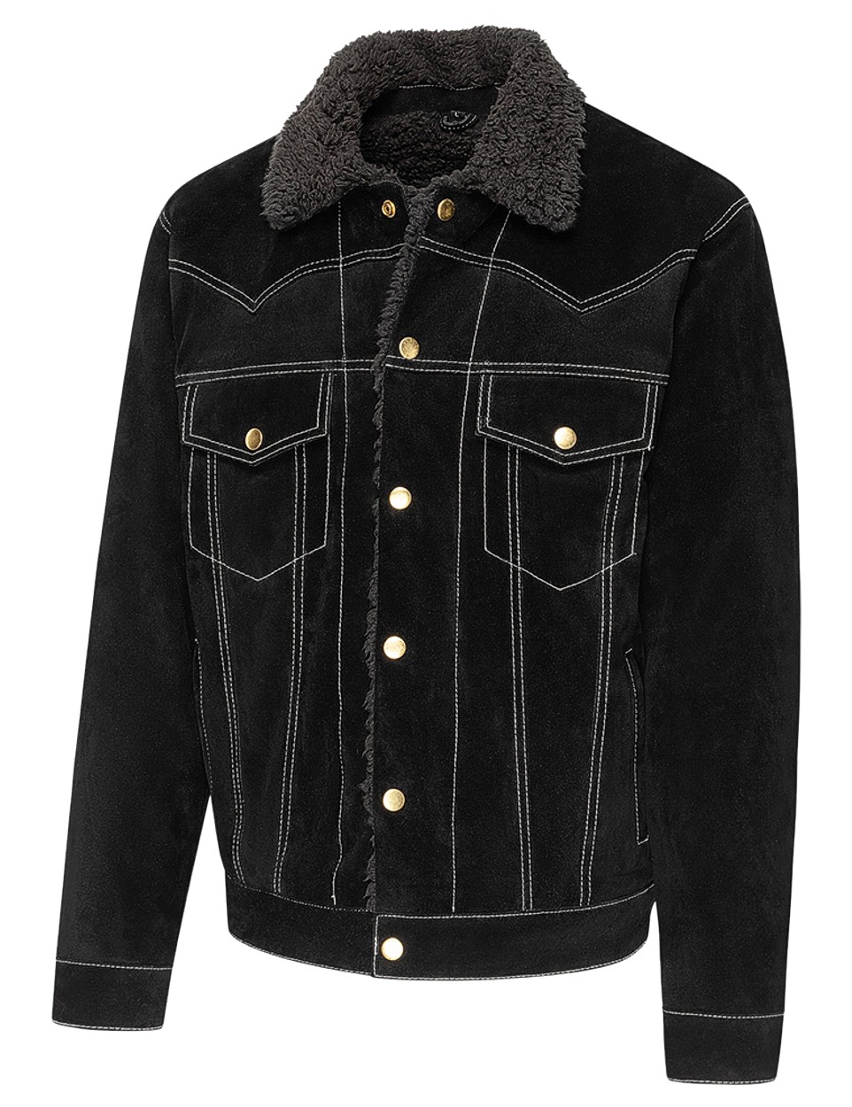 Stars & Stripes Western Biker Wildlederjacke »DECKER« Schwarz