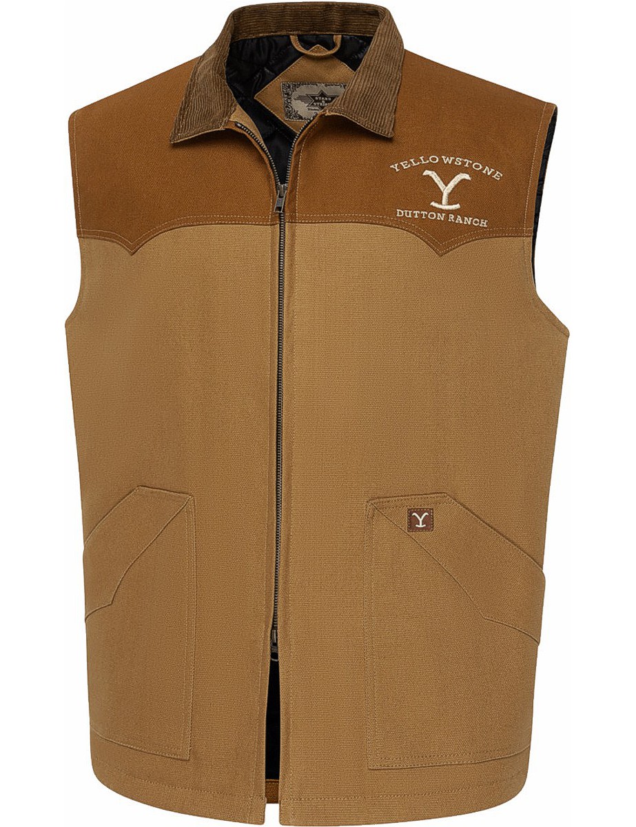 Stars & Stripes YELLOWSTONE Western-Canvasweste »HAYS« Braun