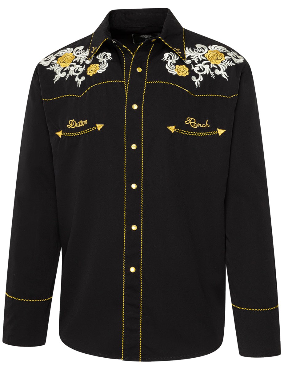 Stars & Stripes Herren Westernhemd YELLOWSTONE »DORIAN« Schwarz