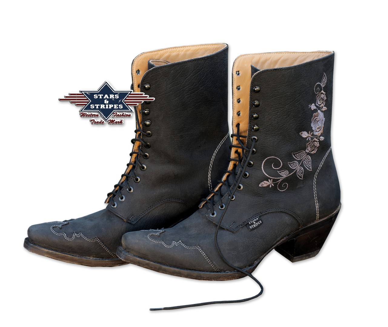 Stars & Stripes Damen Stiefel Western Boots »ROSI« Schwarz Gr.40