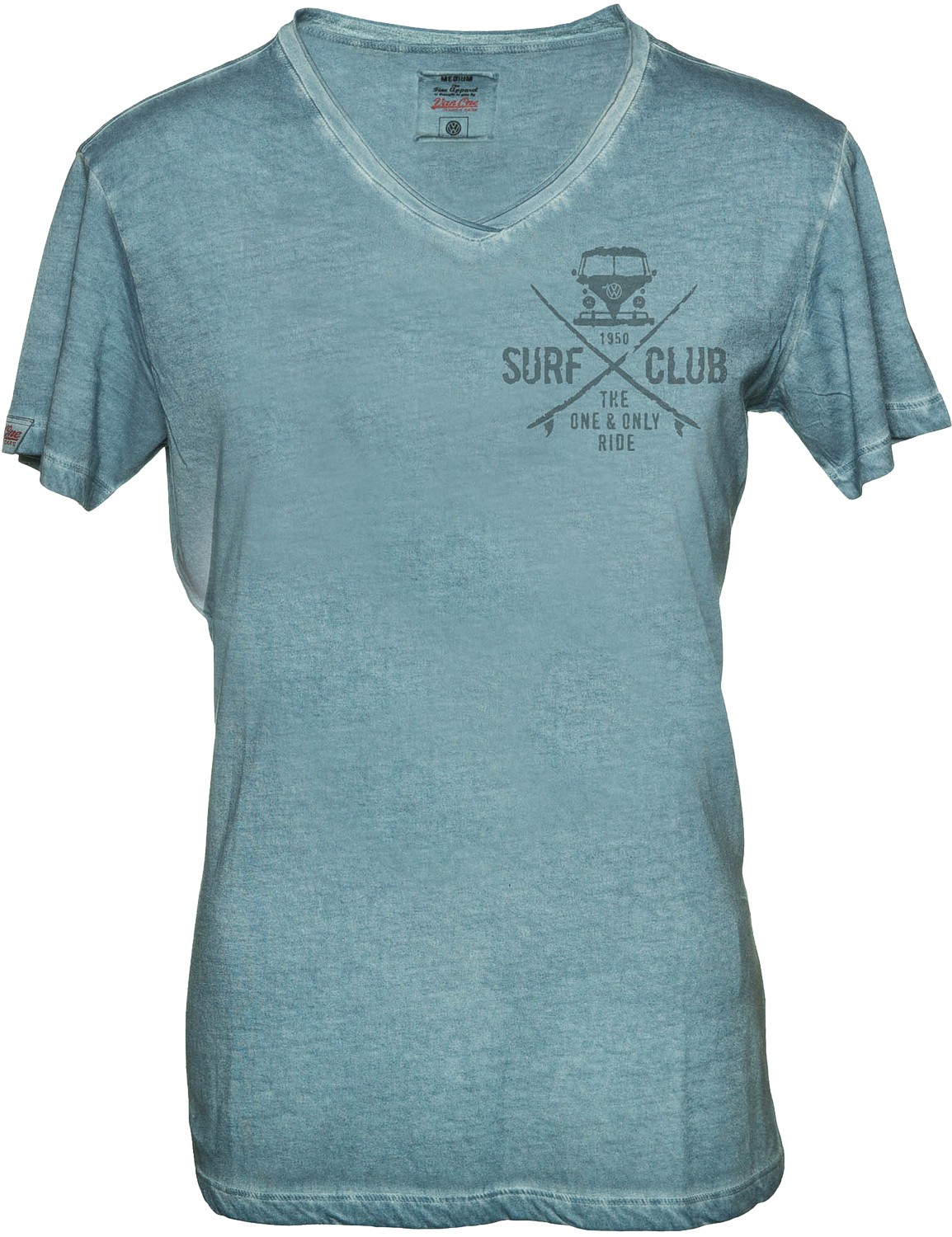 Herren T-Shirt VW Bulli »SURF CLUB« Vintage Indigo Grau