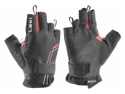 LEKI Handschuhe »Nordic Breeze Shark Short« Schwarz Rot Weiß