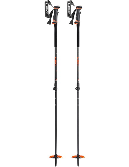 LEKI Skistöcke Wintertouren »Helicon Lite« Dark Anthracite-Neonorange-Black