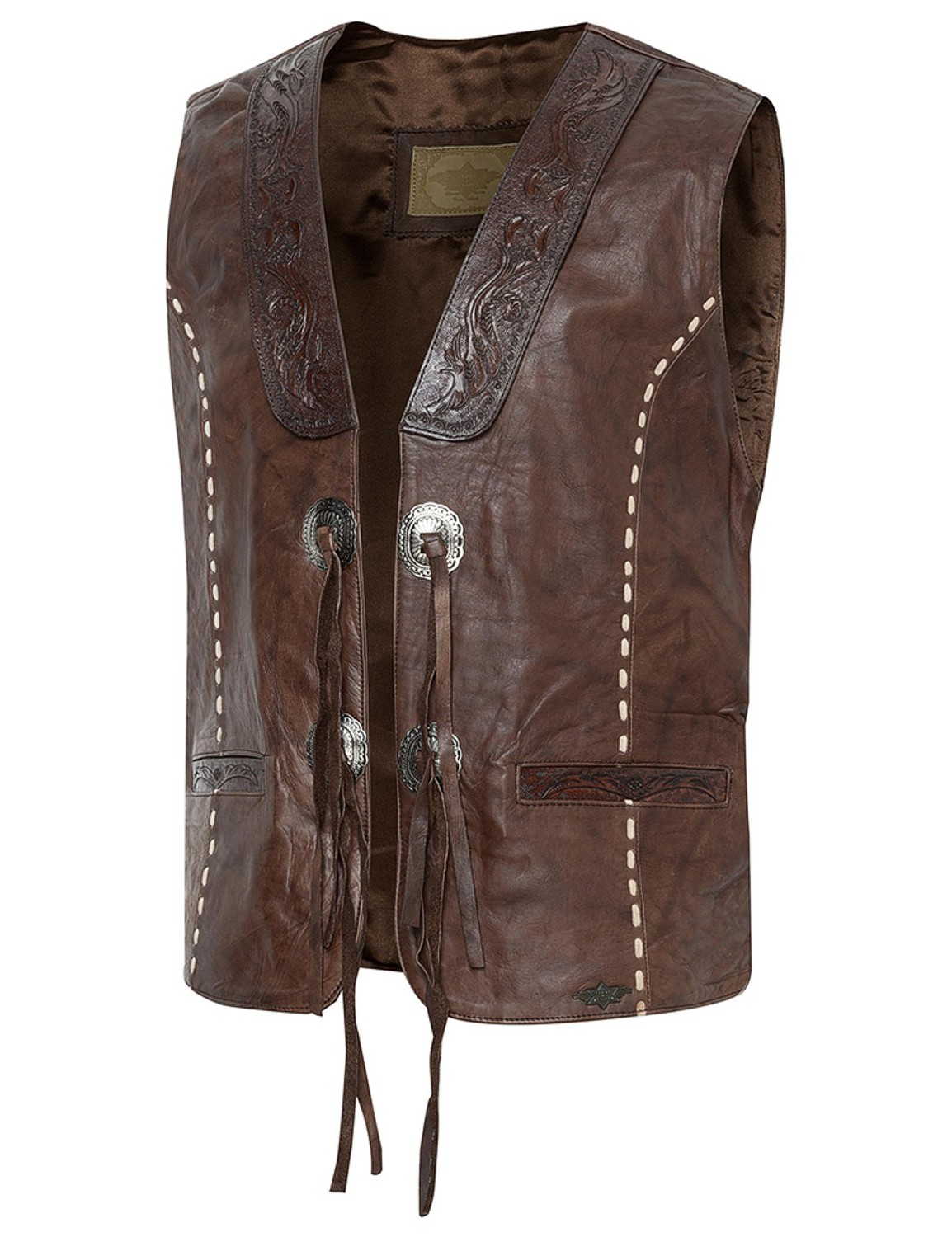 Stars & Stripes Herren Weste Leder »ALAMO« Gr.XL