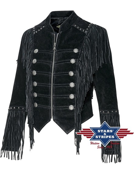 Stars & Stripes Lederjacke »Brianna« Schwarz