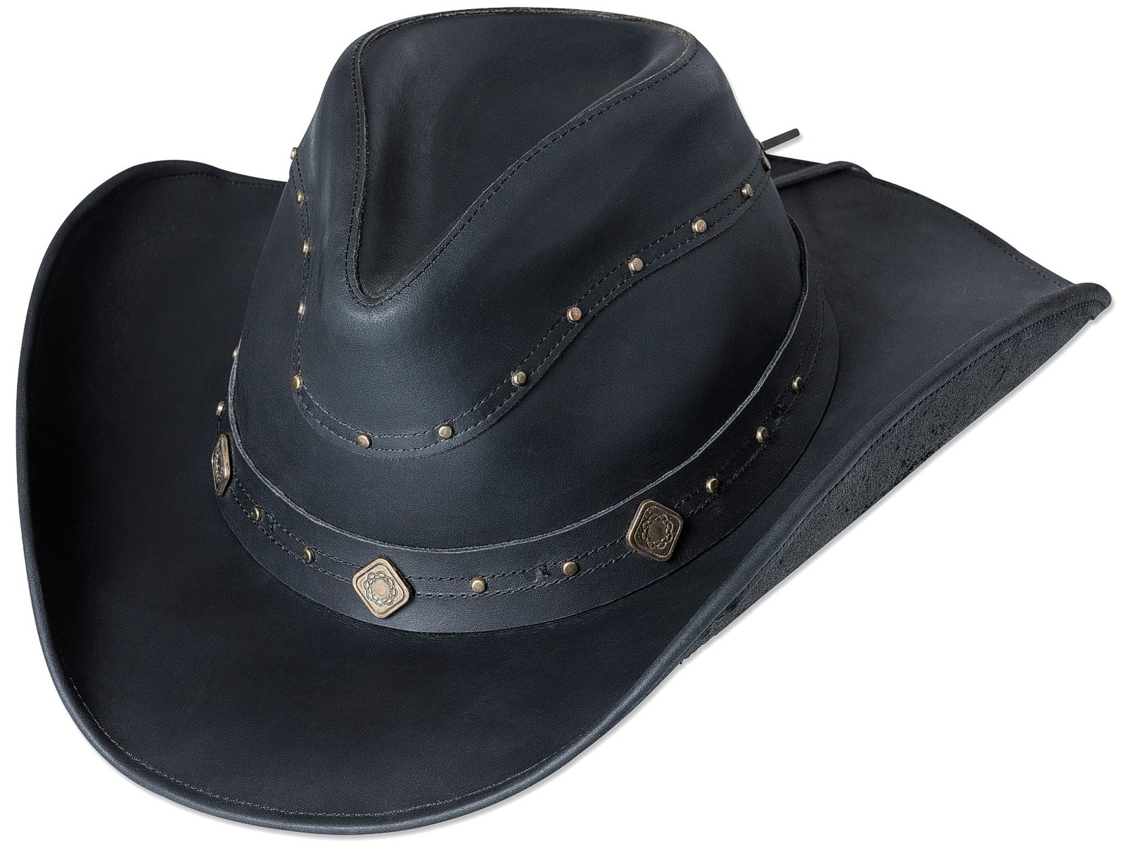 Stars & Stripes Lederhut »DUNDEE« Schwarz