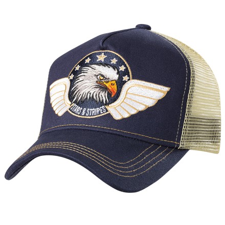 Stars & Stripes Basecap Truckercap Cap »EAGLE« Blau