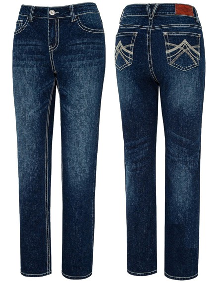 Stars & Stripes Western Damen Bootcut-Jeans »KIMBERLY« Stone-Wash