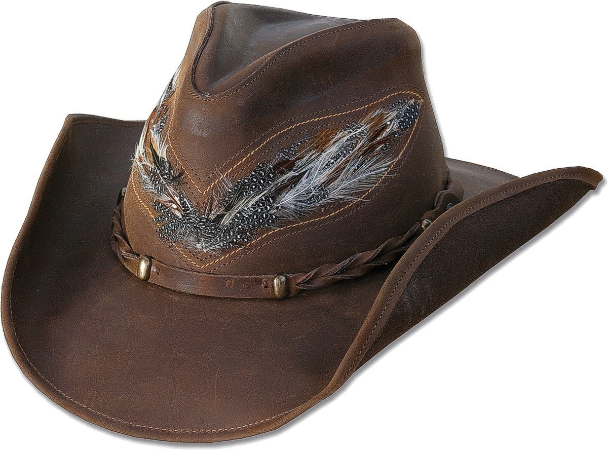 Stars & Stripes Lederhut »OUTBACK« Braun