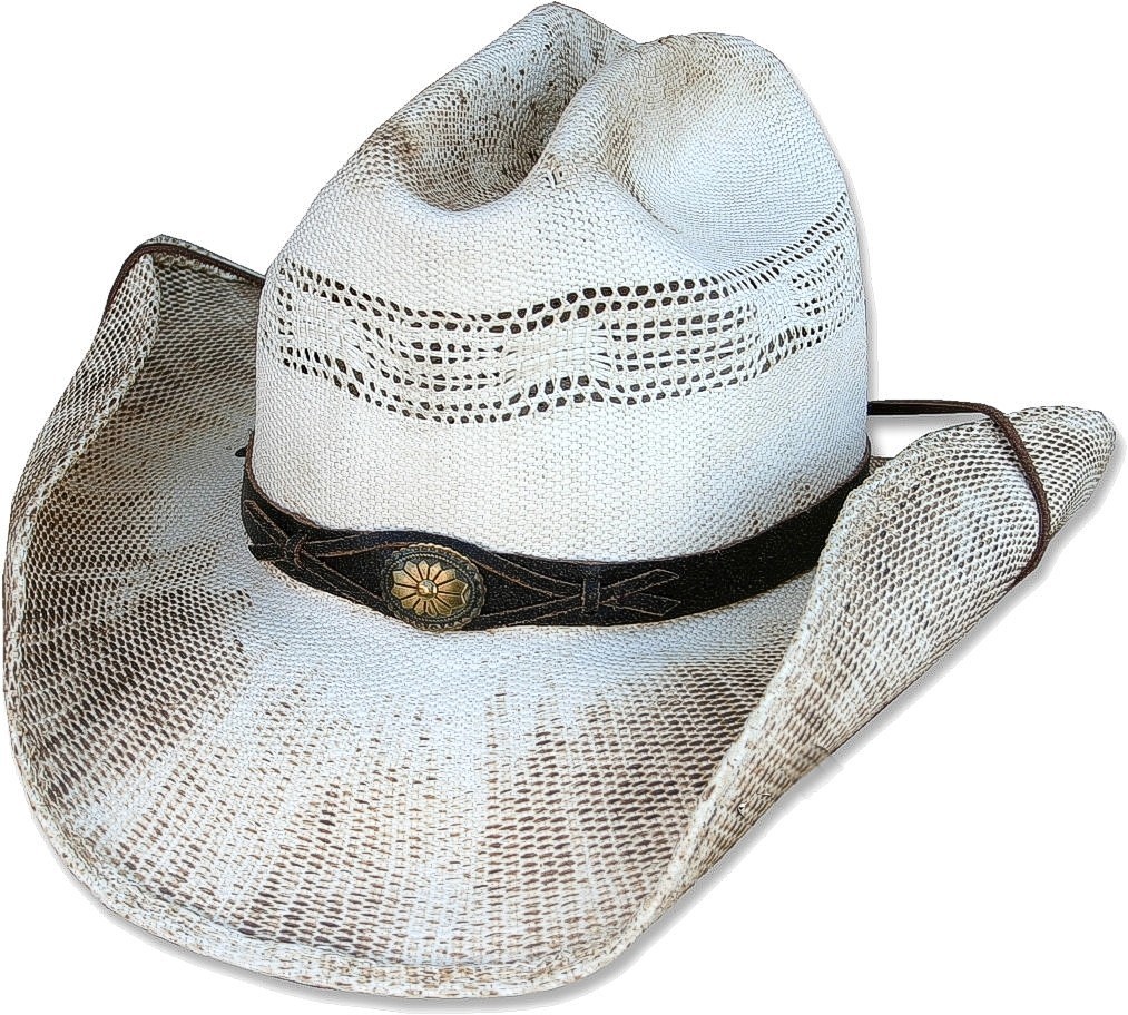 Stars & Stripes Strohhut »SNAKE« Weiß / Braun