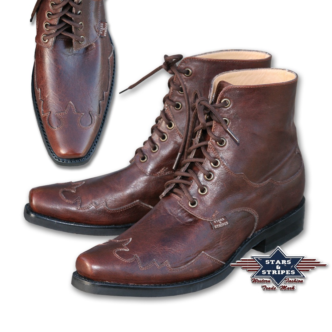 Stars & Stripes Western-Boots »HENDERSON« Braun Gr.39