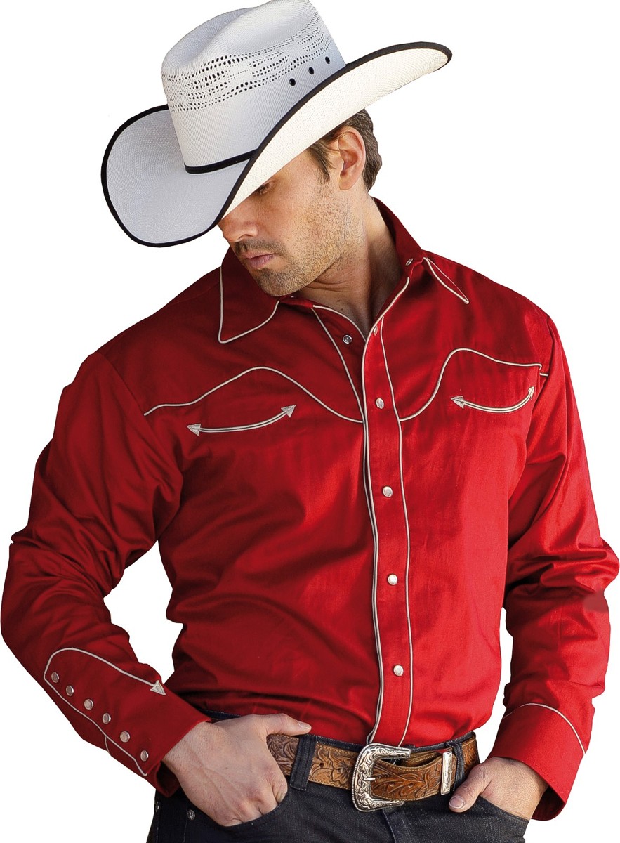 Stars & Stripes Herren Westernhemd »JACK« Rot Gr.S