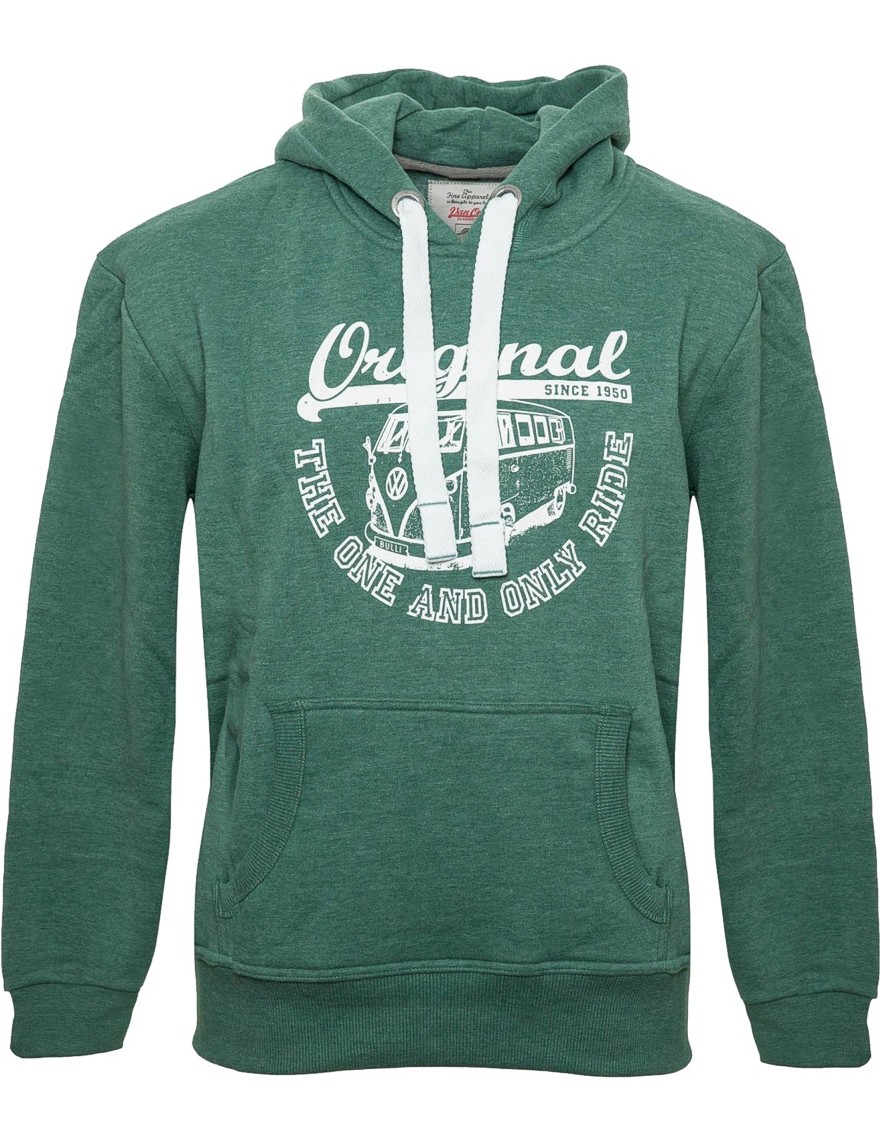 Herren Hoodie VW Bulli ORIGINAL RIDE New Green / White Gr.S