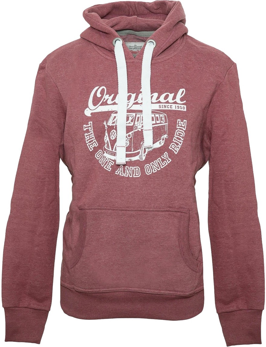 Herren Hoodie VW Bulli ORIGINAL RIDE New Red / White Gr.S